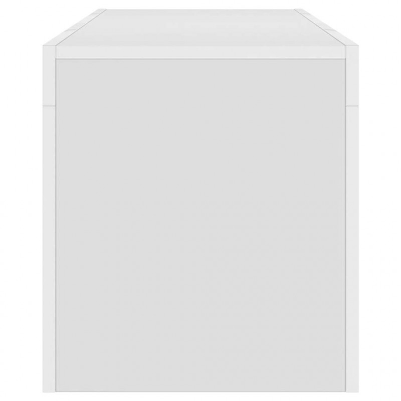 Szafka pod TV z oświetleniem LED, biała, 120x35x40 cm