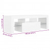 Szafka pod TV z oświetleniem LED, biała, 120x35x40 cm