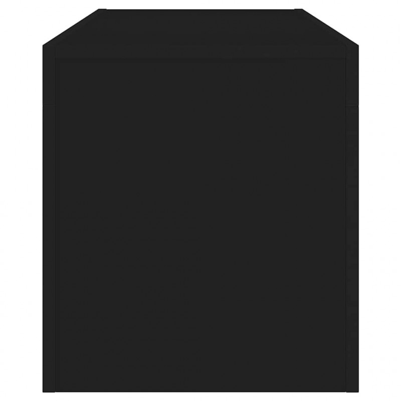 Szafka pod TV z oświetleniem LED, czarna, 120x35x40 cm