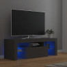 Szafka pod TV z oświetleniem LED, szara, 120x35x40 cm