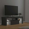 Szafka pod TV z oświetleniem LED, szara, 120x35x40 cm
