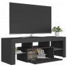 Szafka pod TV z oświetleniem LED, szara, 120x35x40 cm