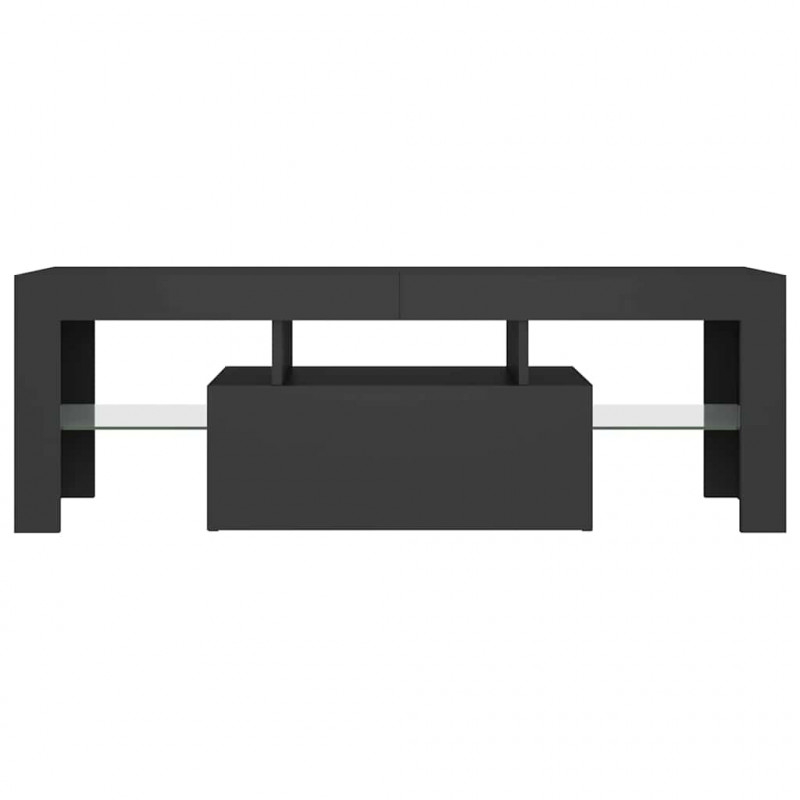 Szafka pod TV z oświetleniem LED, szara, 120x35x40 cm