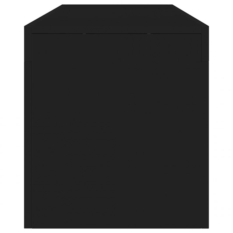 Szafka pod TV z oświetleniem LED, czarna, 140x36,5x40 cm
