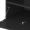 Szafka pod TV z oświetleniem LED, czarna, 75x35x40 cm