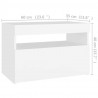 Szafka pod TV z oświetleniem LED, biała, 60x35x40 cm