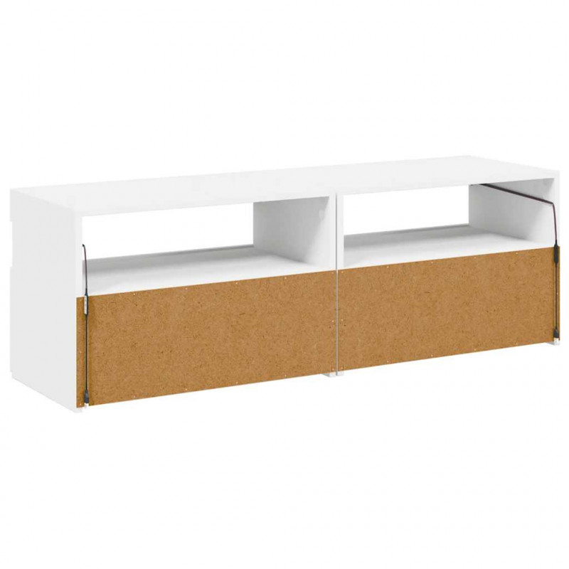 Szafki TV z oświetleniem LED, 2 szt., białe, 60x35x40 cm