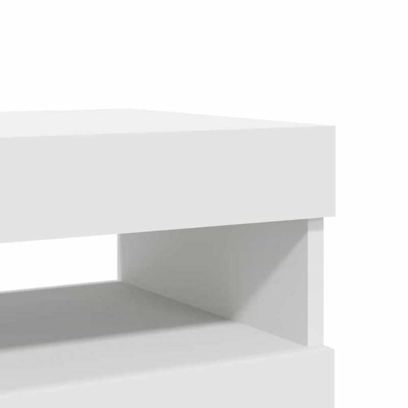 Szafki TV z oświetleniem LED, 2 szt., białe, 60x35x40 cm