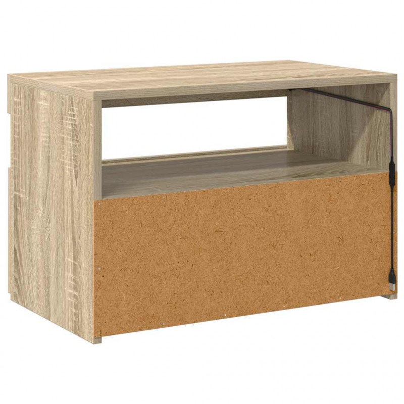 Szafka pod TV z oświetleniem LED, dąb sonoma, 60x35x40 cm
