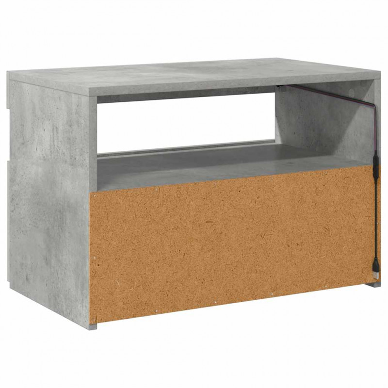 Szafka pod TV z oświetleniem LED, szarość betonu, 60x35x40 cm