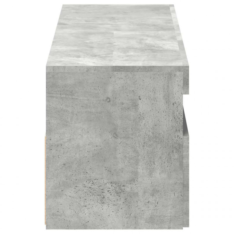 Szafki TV z LED, 2 szt., szarość betonu, 60x35x40 cm