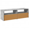 Szafki TV z LED, 2 szt., szarość betonu, 60x35x40 cm