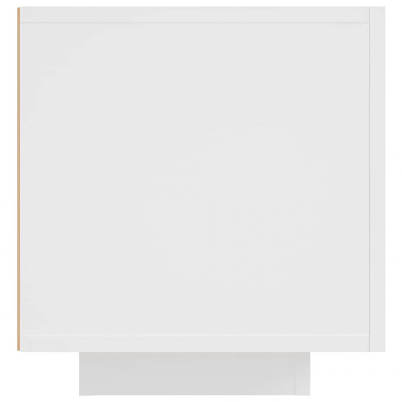 Szafka TV z oświetleniem LED, biała, 160x35x40 cm