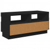 Szafka pod TV z oświetleniem LED, czarna, 80x35x40 cm