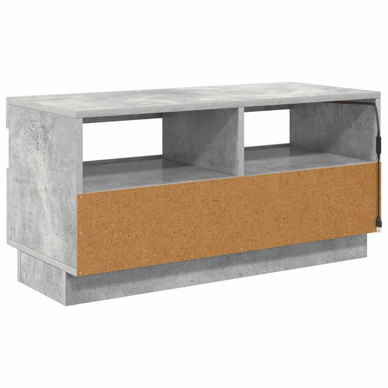 Szafka pod TV z oświetleniem LED, szarość betonu, 80x35x40 cm