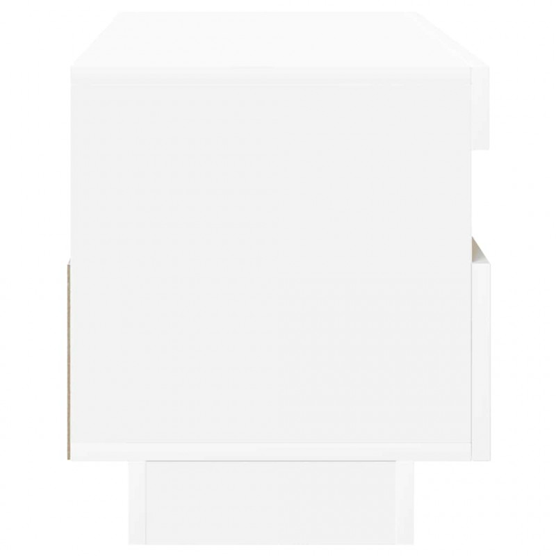Szafka pod TV z oświetleniem LED, biała, 100x35x40 cm