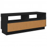 Szafka pod TV z oświetleniem LED, czarna, 100x35x40 cm