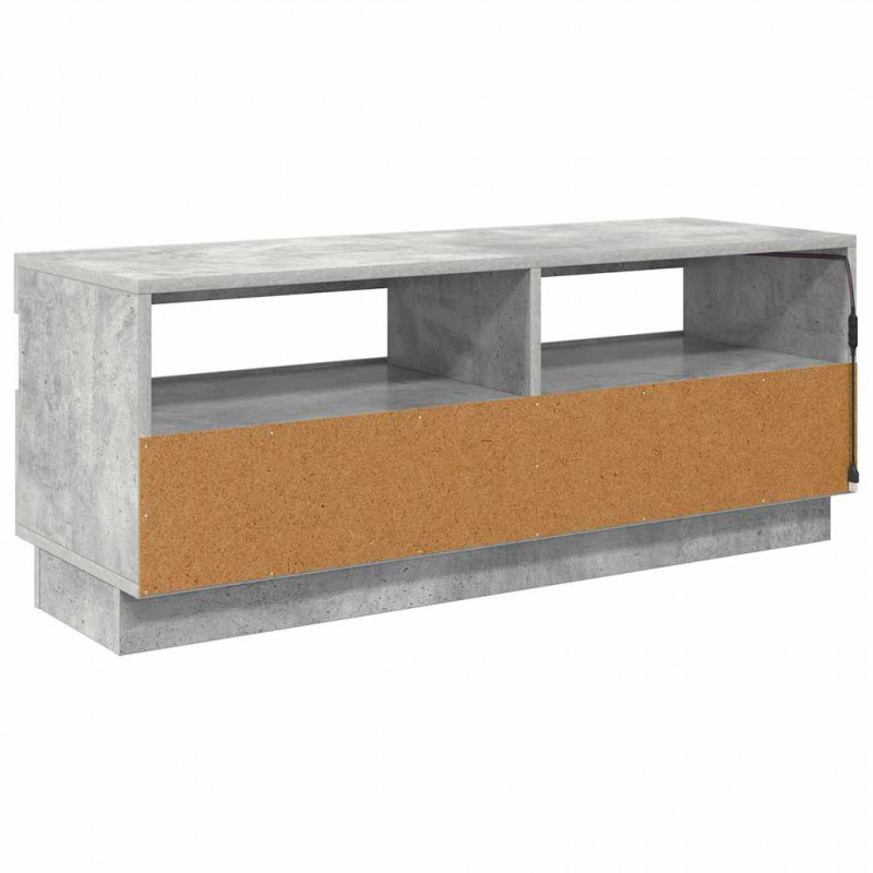 Szafka pod TV z oświetleniem LED, szarość betonu, 100x35x40 cm