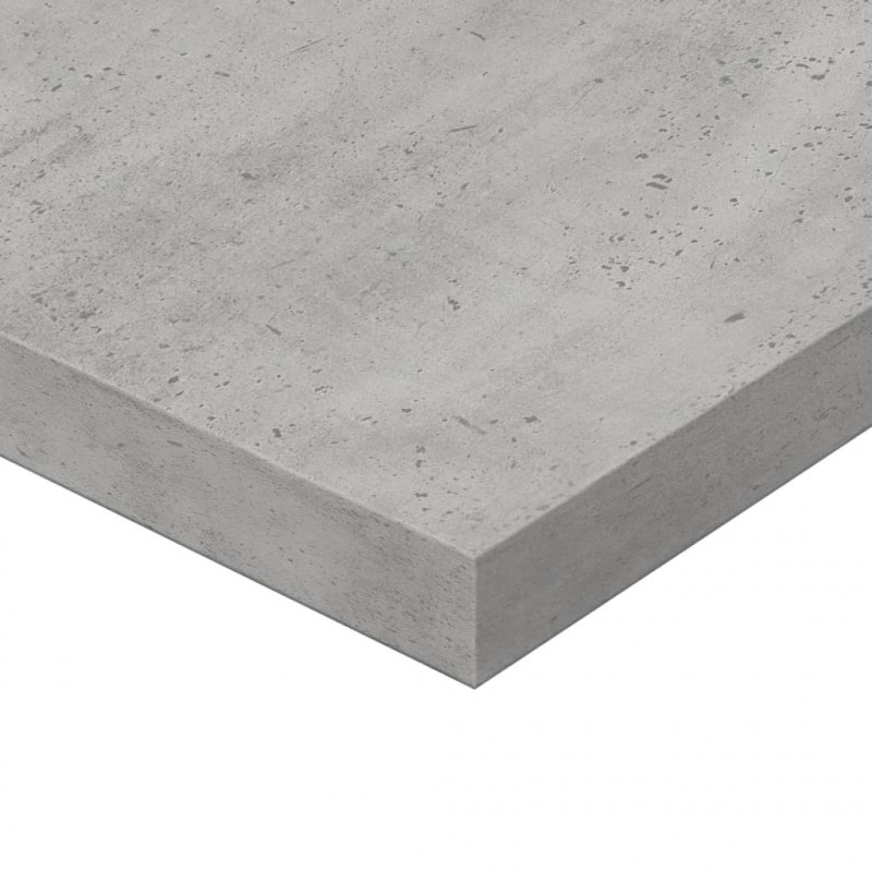 Półki na książki, 4 szt., szarość betonu, 80x20x1,5 cm