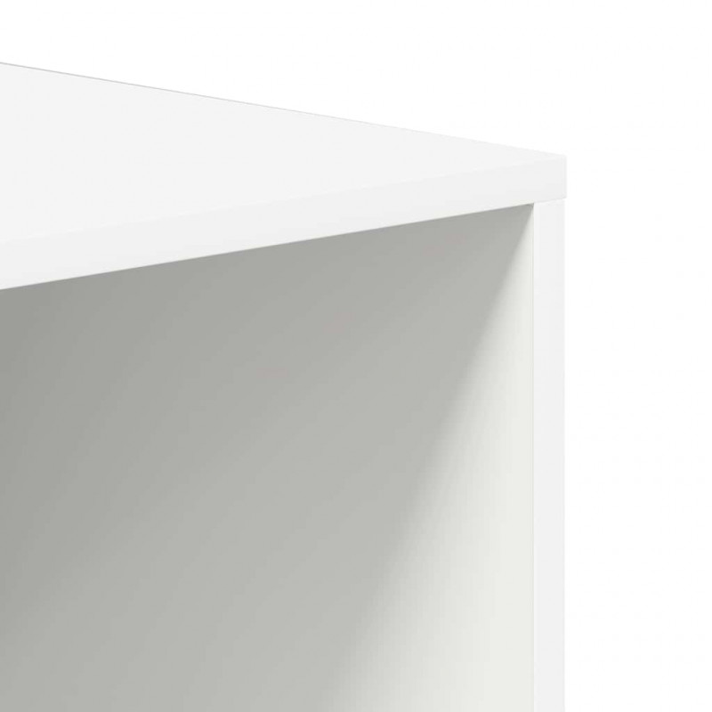 Ławka na buty, biała, 105x35x35 cm, materiał drewnopochodny