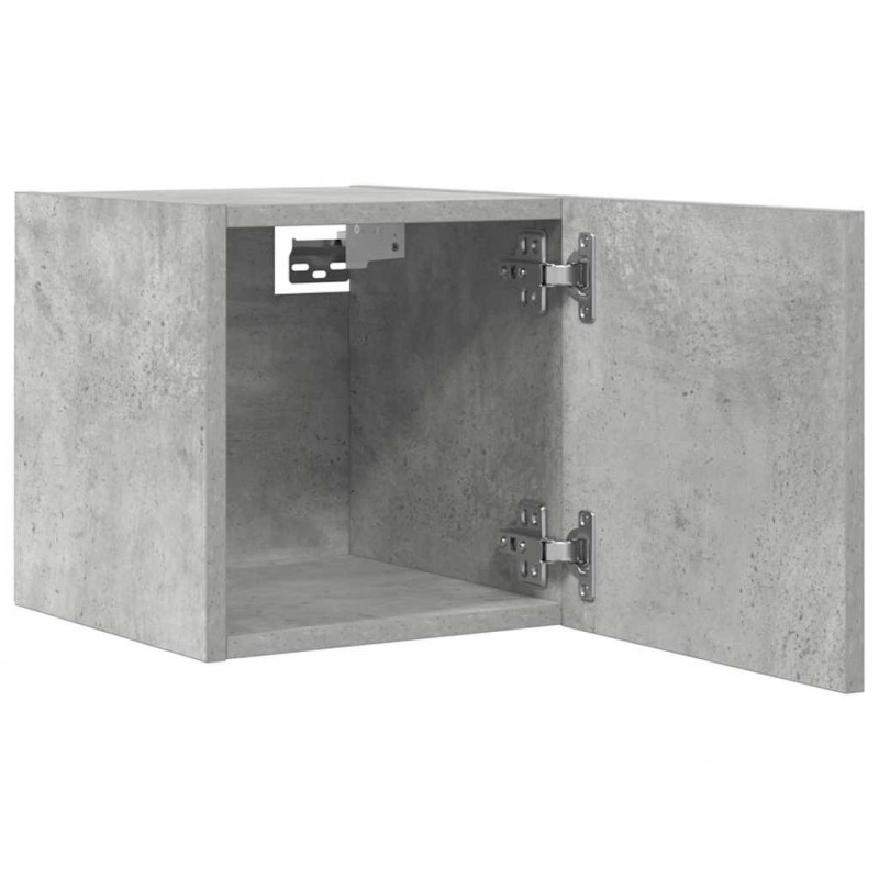 Wiszące szafki TV, 4 szt., szarość betonu, 30,5x30x30 cm