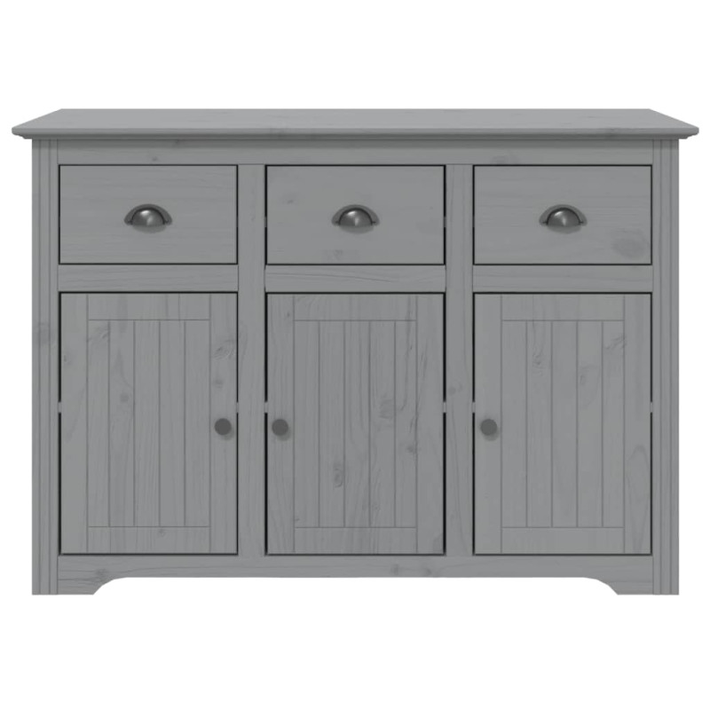 Komoda BODO, szara, 115,5x44x80 cm, lite drewno sosnowe