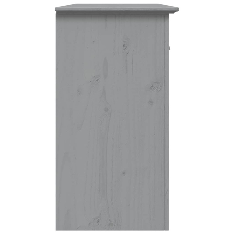 Komoda BODO, szara, 115,5x44x80 cm, lite drewno sosnowe