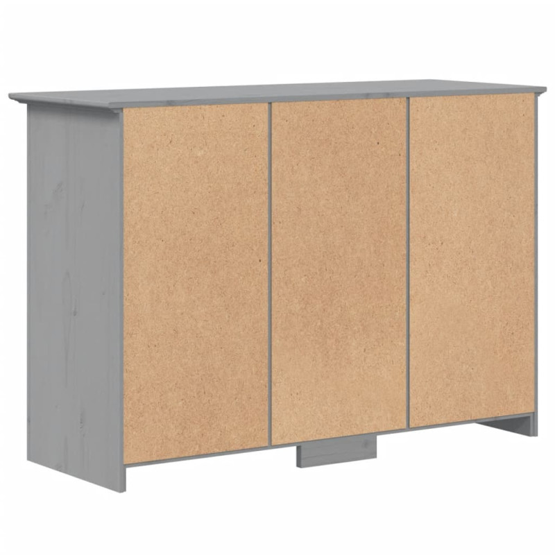 Komoda BODO, szara, 115,5x44x80 cm, lite drewno sosnowe