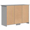 Komoda BODO, szara, 115,5x44x80 cm, lite drewno sosnowe