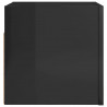 Wiszące szafki TV, 2 szt., wysoki połysk, czarne, 30,5x30x30 cm