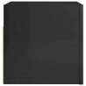 Wiszące szafki TV, 4 szt., wysoki połysk, czarne, 30,5x30x30 cm