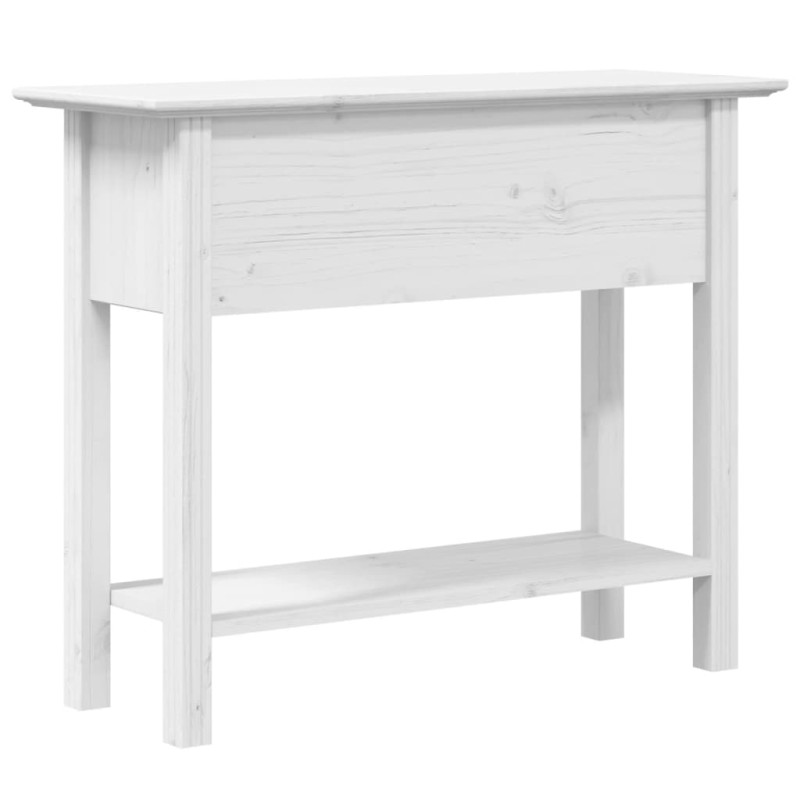 Stolik konsolowy BODO, biały, 91x35x74 cm, drewno sosnowe