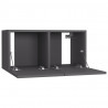 Szafki wiszące pod TV, szare, 60x30x30 cm