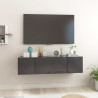 Szafki wiszące pod TV 2 szt., szare, 60x30x30 cm