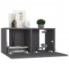 Szafki wiszące pod TV 2 szt., szare, 60x30x30 cm