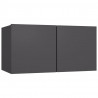 Szafki wiszące pod TV 2 szt., szare, 60x30x30 cm