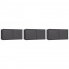 Szafki wiszące pod TV 3 szt., szare, 60x30x30 cm