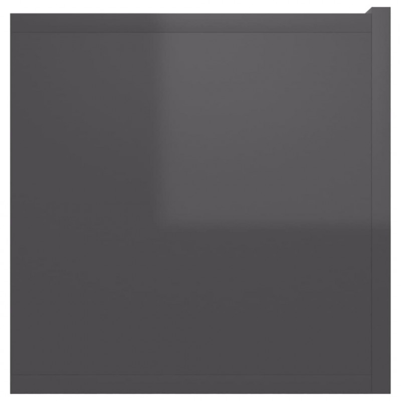 Szafki wiszące pod TV 2 szt., wysoki połysk, szare, 60x30x30 cm