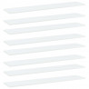 Półki na książki, 8 szt., białe, 100x20x1,5 cm, płyta wiórowa