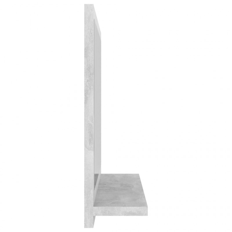 Lustro łazienkowe, szarość betonu 40x10,5x37 cm