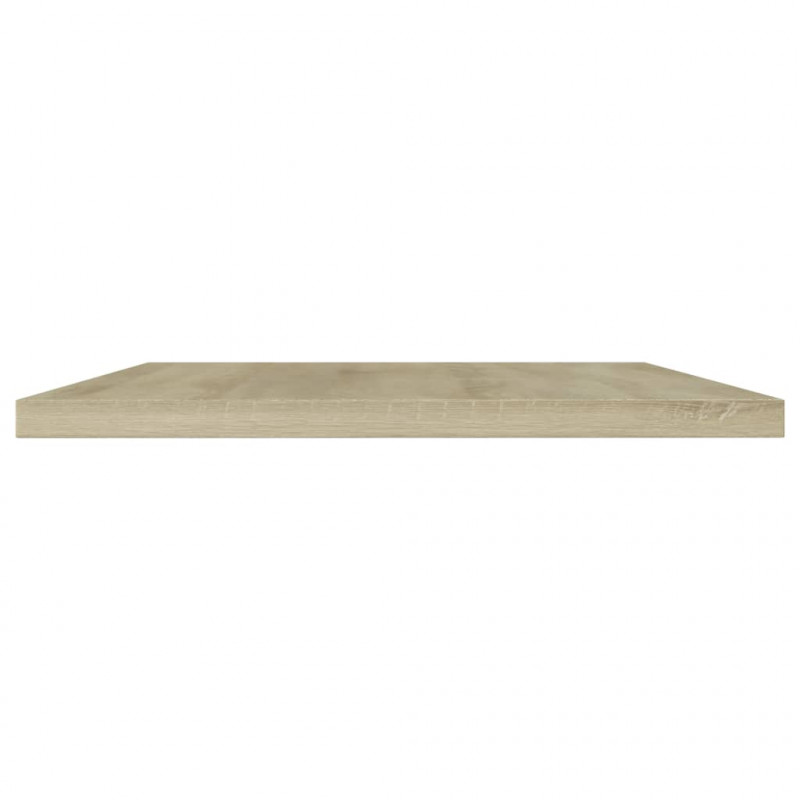 Półki na książki, 4 szt., dąb sonoma, 100x20x1,5 cm, płyta