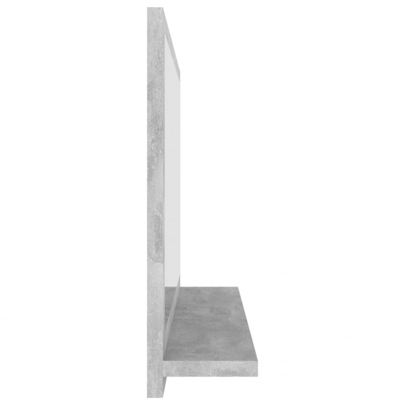 Lustro łazienkowe, szarość betonu 60x10,5x37 cm