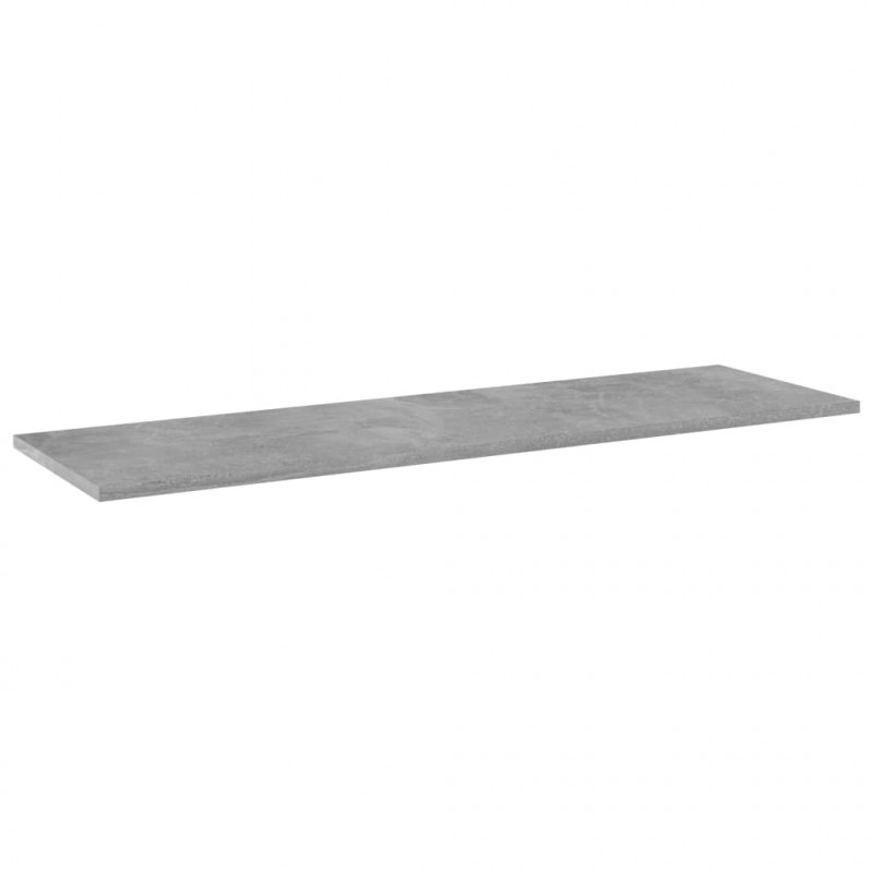 Półki na książki, 8 szt., szarość betonu, 100x30x1,5 cm