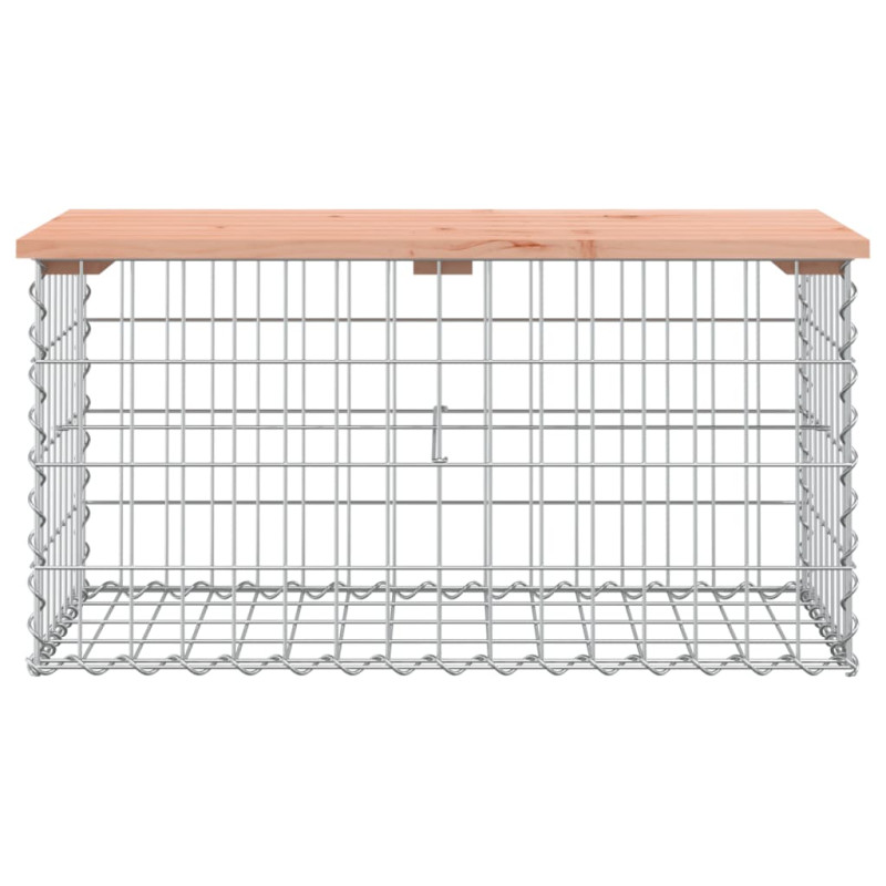 Ławka ogrodowa z gabionem, 83x44x42 cm, lite drewno daglezjowe