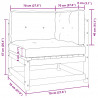 2-osobowa sofa ogrodowa z poduszkami, lite drewno sosnowe