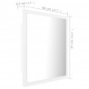 Lustro łazienkowe LED, białe, 40x8,5x37 cm, akryl