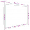 Lustro łazienkowe z LED, białe, 60x8,5x37 cm, akryl