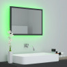 Lustro łazienkowe z LED, szare, 60x8,5x37 cm, akryl