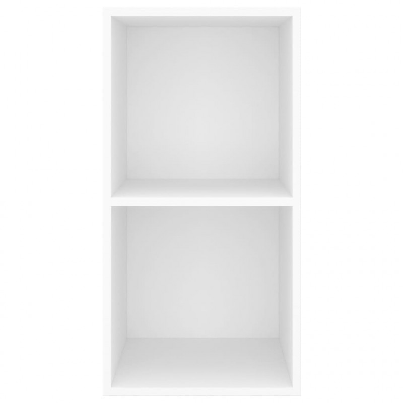 Wisząca szafka TV, biała, 37x37x72 cm, materiał drewnopochodny