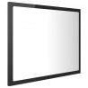 Lustro łazienkowe LED, wysoki połysk, czarne, 60x8,5x37, akryl